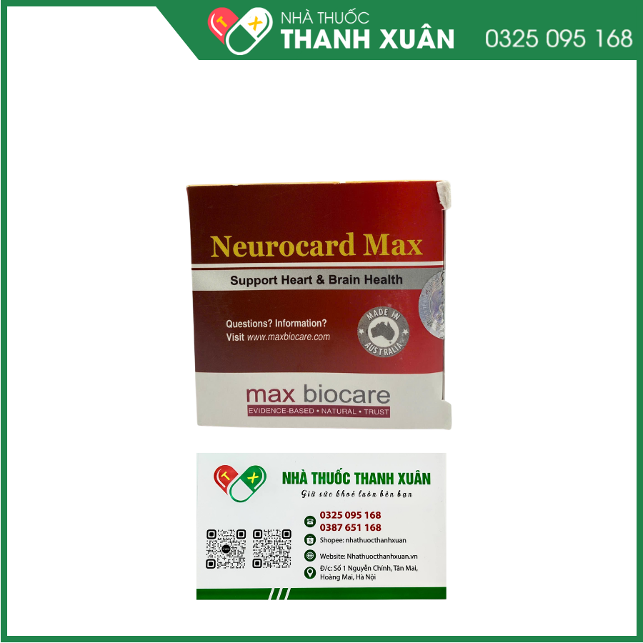 Neurocard Max hỗ trợ cải thiện trí não, tăng sức khỏe tim mạch
